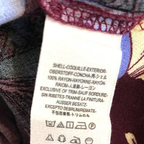 FREE PEOPLE Bella Floral Maroon Babydoll Tunic Top - Picture 9 of 9